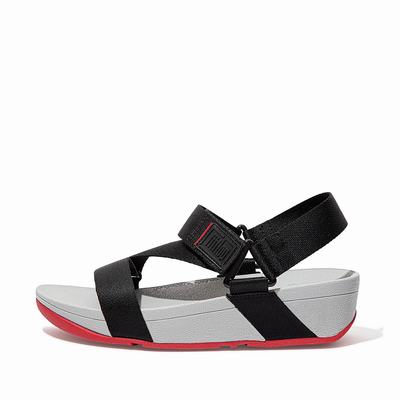 Fitflop Surfa Woven-Logo Z-Strap - Sandalen Damen - Schwarz (MYG075634)